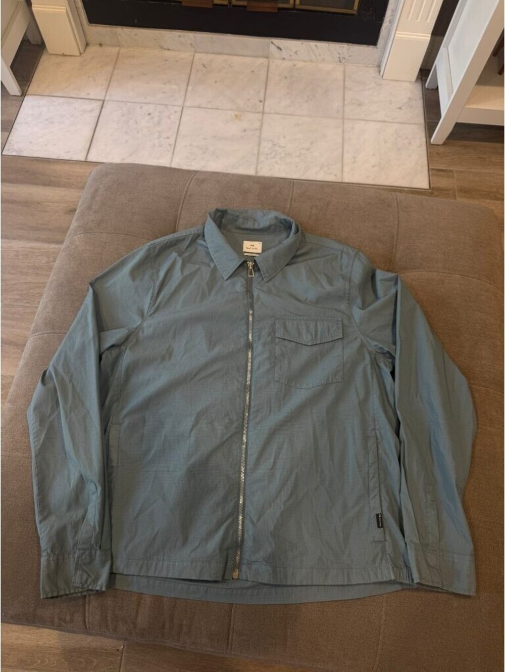 PS Paul Smith Zip Up Overshirt Shirt Jacket Blue XL Casual